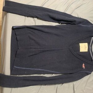 Hollister navy blue long sleeve shirt